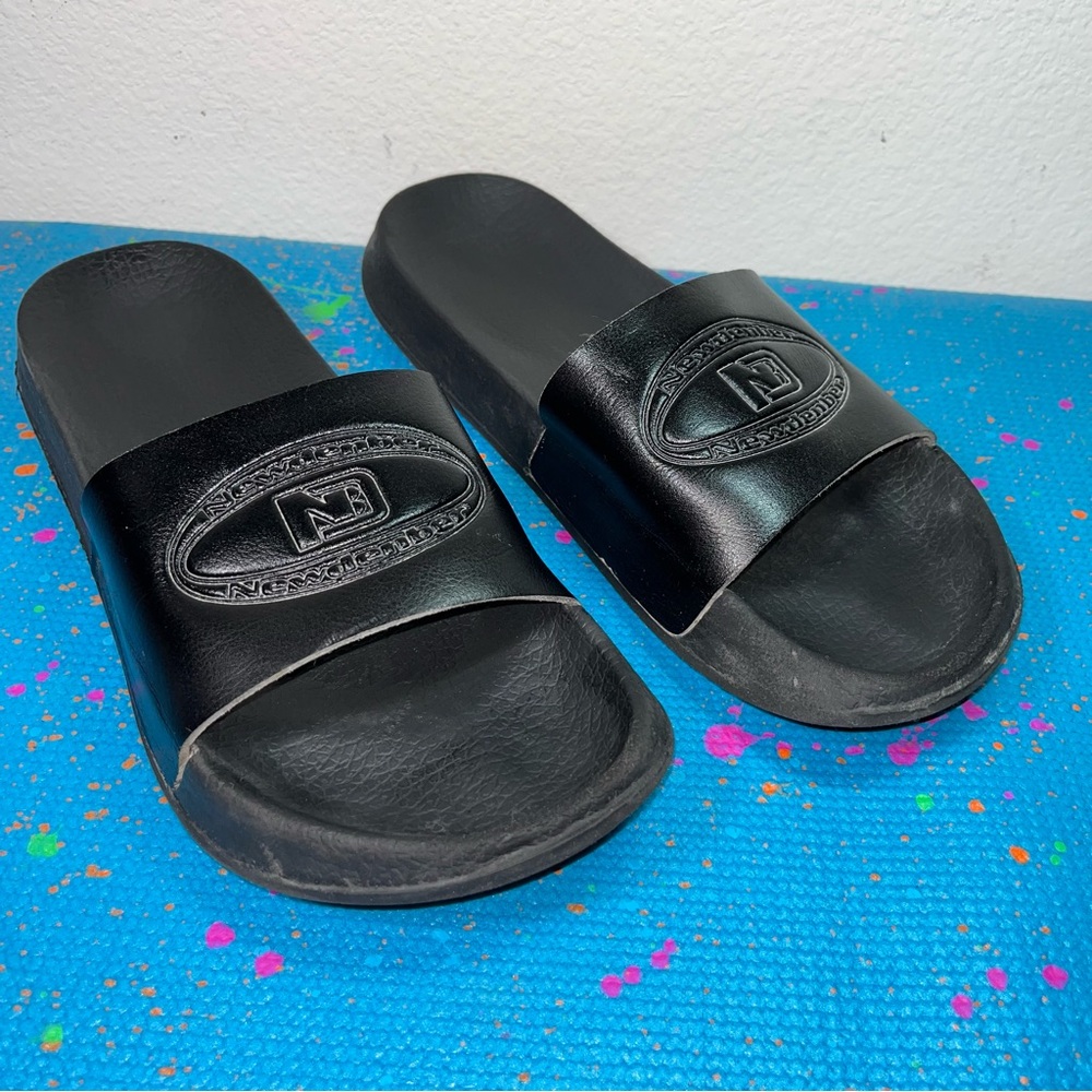 NewDenBer Men's Classical Comfort EVA Rubber Slide Sandals Black, Size 41 us 8